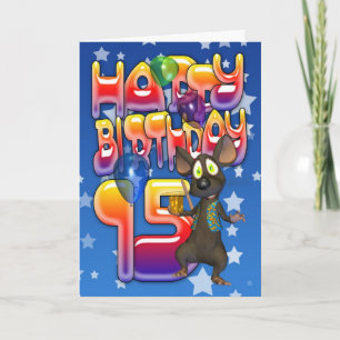 15. Geburtstagskarte, Happy Birthday Karte