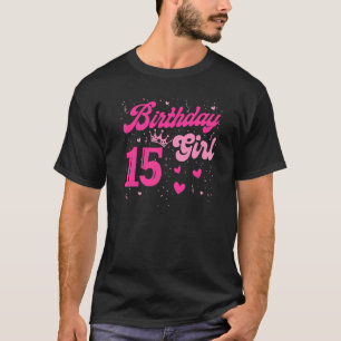 15 Geburtstagskirche Sweet Fifteen 15. Pink Crown T-Shirt