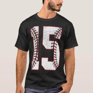 15. Geburtstagsparty Fünfzehn 15 Jahre alter Baseb T-Shirt