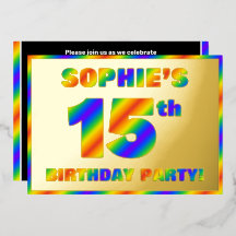 15. Geburtstagsparty — Spaß, Regenbogenspektrum "1