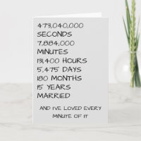 15. Hochzeitstag Fünfzehn Jahre