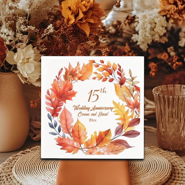 15. Hochzeitstag Herbst Serviette (Von Creator hochgeladen)