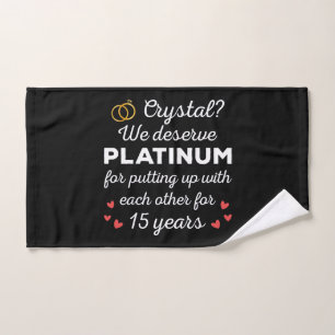 15. Hochzeitstag I - Crystal Funny Couple Badhandtuch Set