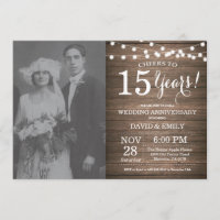 15. Hochzeitstag Rustikales Holz
