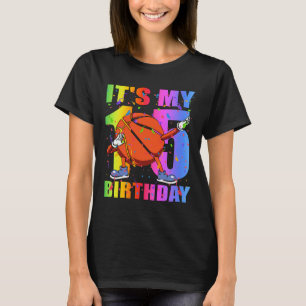 15 Jahre alt 15. Basketball Geburtstagsparty Thema T-Shirt