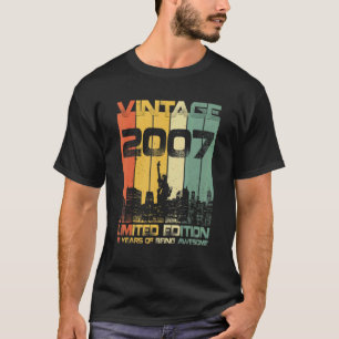 15 Jahre alt Vintag 2007 15. Geburtstag T-Shirt