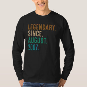 15 Jahre alte Legende seit August 2007 15. Geburts T-Shirt