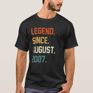 15 Jahre alte Legende seit August 2007 15. Geburts T-Shirt