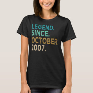 15 Jahre alte Legende Seit Oktober 2007 15. Geburt T-Shirt