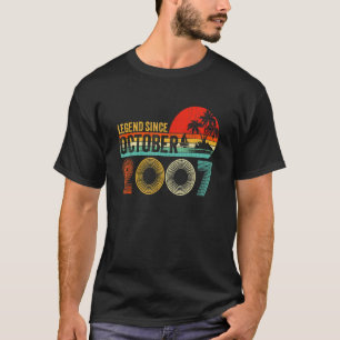 15 Jahre alte Vintage Legende seit Oktober 2007 15 T-Shirt