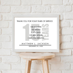 15 Jahre Überweisung für das Ruhestand oder die We Poster