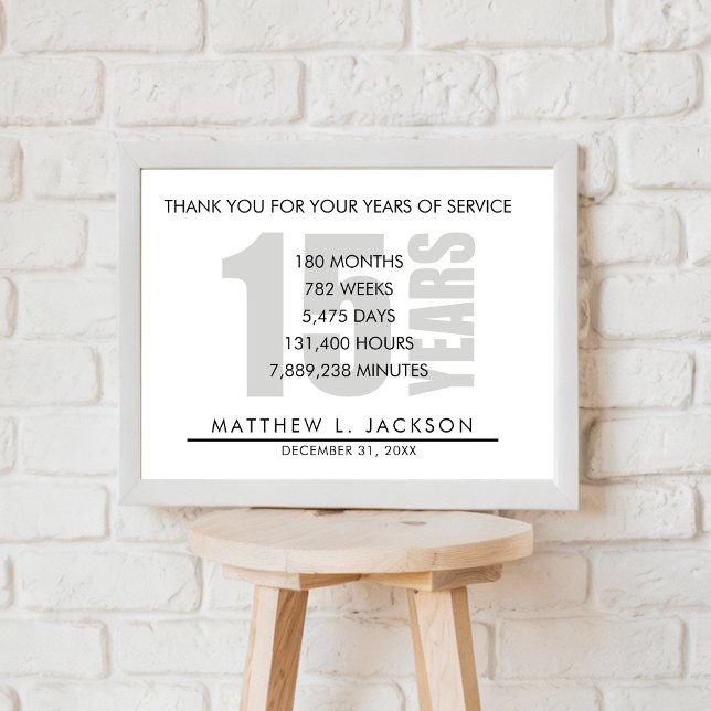 15 Jahre Überweisung für das Ruhestand oder die We Poster (Von Creator hochgeladen)