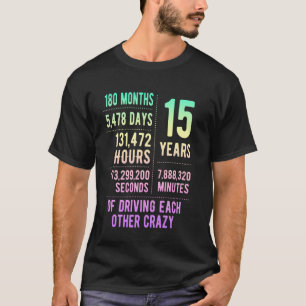 15 Jahre verheiratet Lustiger 15. Hochzeitstag T-Shirt