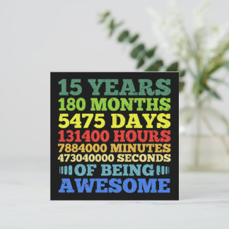 15 Jahre Vintag 180 Monate 15. Geburtstag Einladung