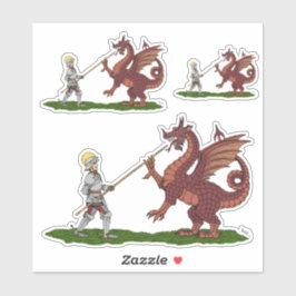 15. Jahrhundert Saint George und der Drache Aufkleber
