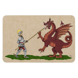 15. Jahrhundert Saint George und der Drache Magnet