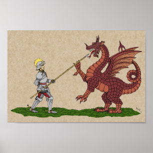15. Jahrhundert Saint George und der Drache Poster