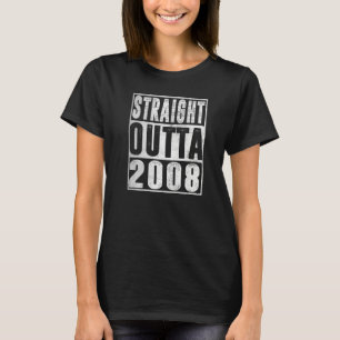 15-jähriges, gerade Outta 2008 im 15. Geburtstag T-Shirt