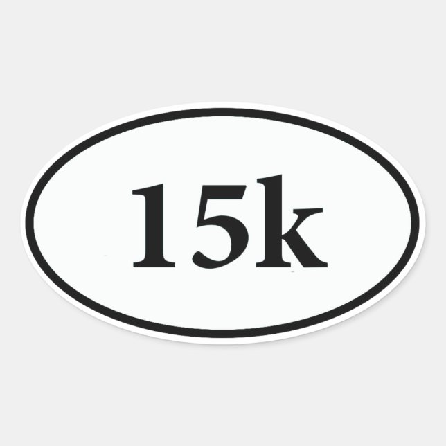 15 k ovaler aufkleber (Vorderseite)