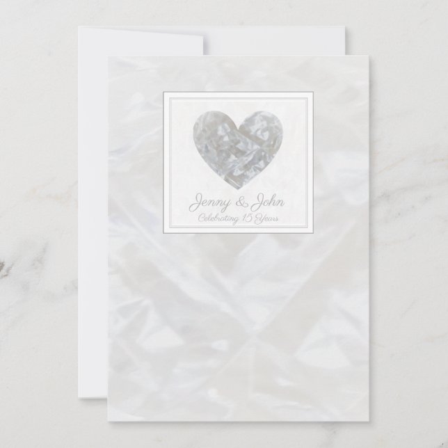 15. Kristallhochzeitjubiläum Einladung (Vorderseite)