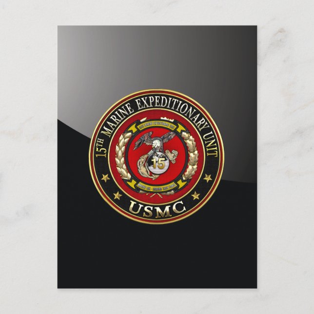 15. Marine Expeditionary Unit (15. MEU) [3D] Postkarte (Vorderseite)