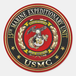 15. Marineexpeditionseinheit (15. MEU) [3D] Runder Aufkleber