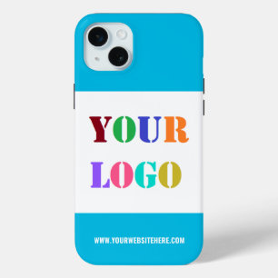 15 Mini Coque iphone de texte du logo de l'entreprise pers