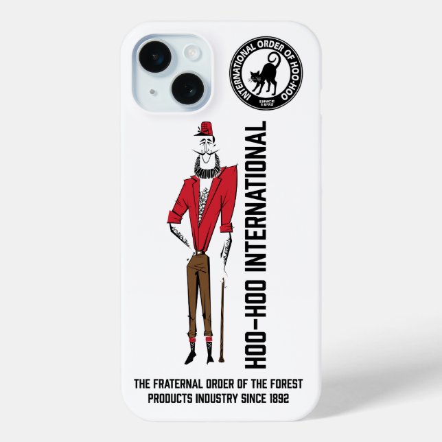 15 Mini Coque iphone - Lumberman Design avec logo (Verso)