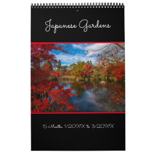 15 Monate Japanische Gärten Mauerkalender Kalender