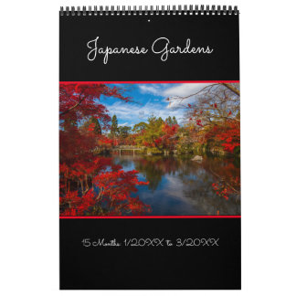 15 Monate Japanische Gärten Mauerkalender Kalender
