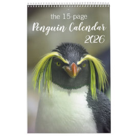 15-monatiger Pinguinkalender mit Beschreibung 2025 Kalender
