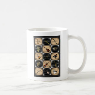 15 Musikinstrumente ~ Notenmusik Kaffeetasse