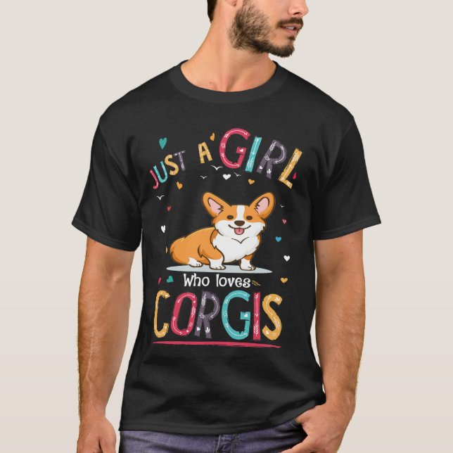 15 Nur ein Mädchen, das Corgi Liebe T-Shirt (Vorderseite)