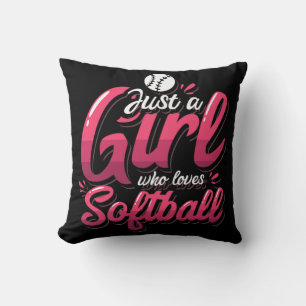 15.Nur ein Mädchen, das Softball Liebe Kissen