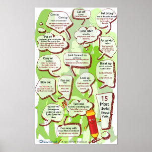 15 Nützlichste Phrasal-Verben Poster