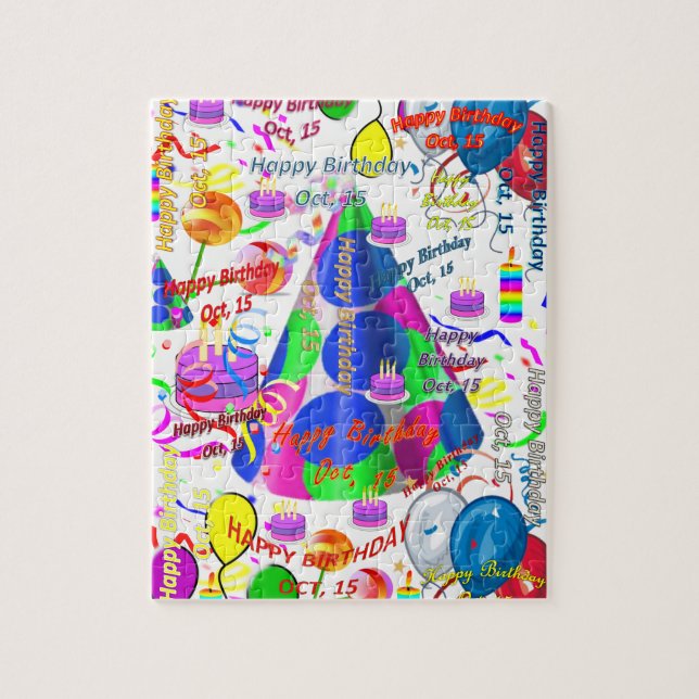 15. Oktober, 15. Geburtstag des Jigsaw Puzzle (Vertikal)