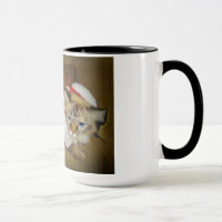 15 onces. tasse avec Dezi le Ragdoll habillé comme