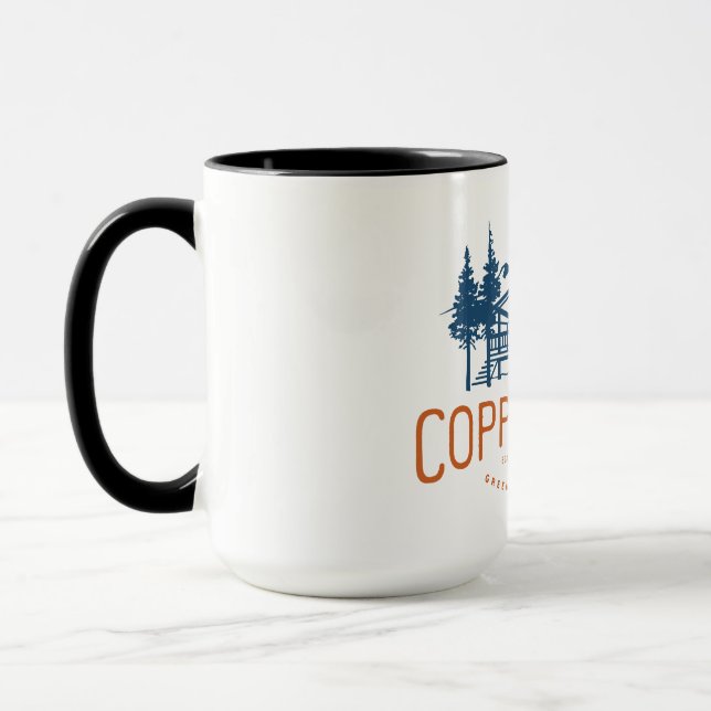 15 onces. Tasse de logo de camp de Coppercreek (Gauche)