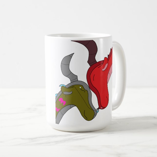 15 oz Mommy and Baby Dragon Coffee Tasse (VorderseiteRechts)