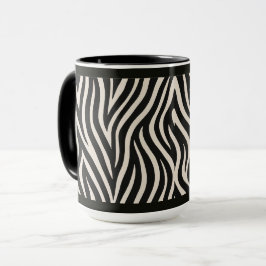 15 OZ. MUG CAFÉ - "ZEBRA PRINT"