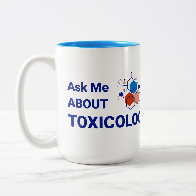 15 oz Zwei-Tone-Tasse - Frag mir über Toxikologie Zweifarbige Tasse (Links)