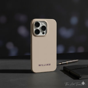 15 Pro Coque iphone couleur beige personnalisé avec perso