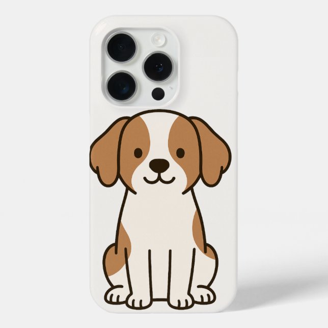 15 Pro Joli coque iphone de chien de dessin (Verso)
