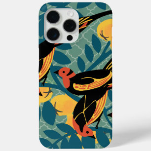 15 Pro Max Coque iphone du cas de Motif d'oiseaux vintage