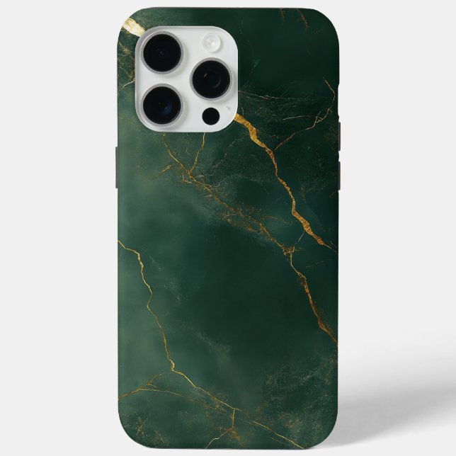 15 Pro Max Élégant coque iPhone / iPad en marbre bleu (Verso)