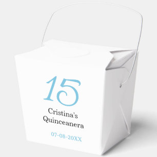 15. Quinceanera-Geburtstag blau schwarze fette Buc Geschenkschachtel