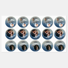 15-set Photo Black, White & Gray Brushstrokes Etiketten