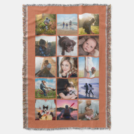 15 Square Foto Collage Keepake Terracotta Decke