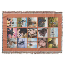15 Square Foto Collage Keepake Terracotta