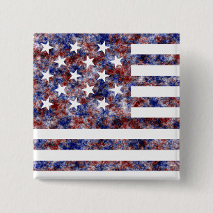 15 Sterne US-Flagge Anstecknadel Knopf